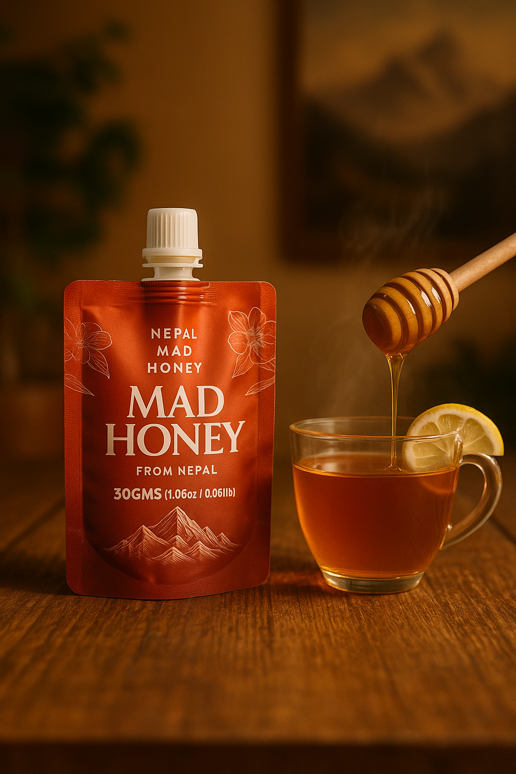 Authentic Nepal Mad Honey Pouch – 30g Raw Himalayan Cliff Honey